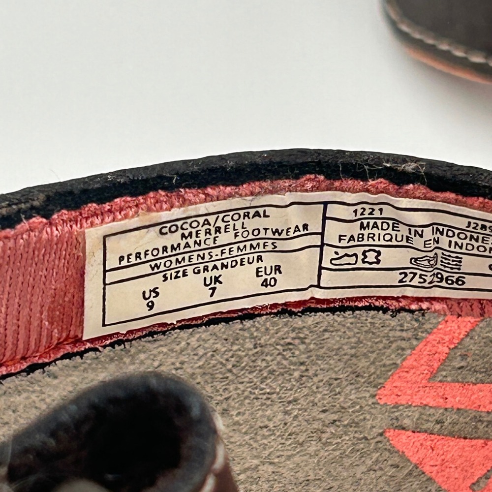 Merrell Sandals Womens 9 Cocoa Coral Strappy Leather Air Cushion J2852966 - Picture 5 of 6